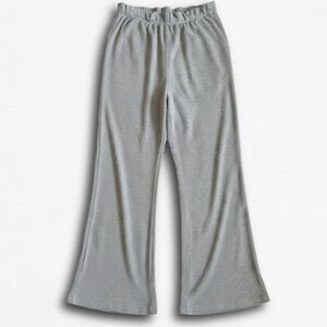 Size Large Ribbed Grey Relaxation Wide Leg Pants